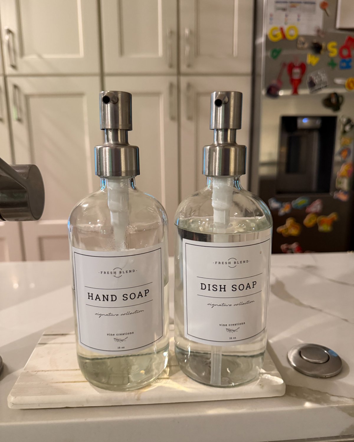 Clear Glass Soap Dispenser