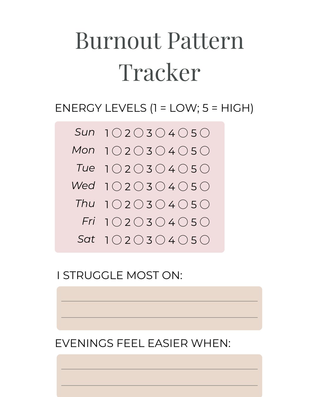 Burnout Pattern Tracker