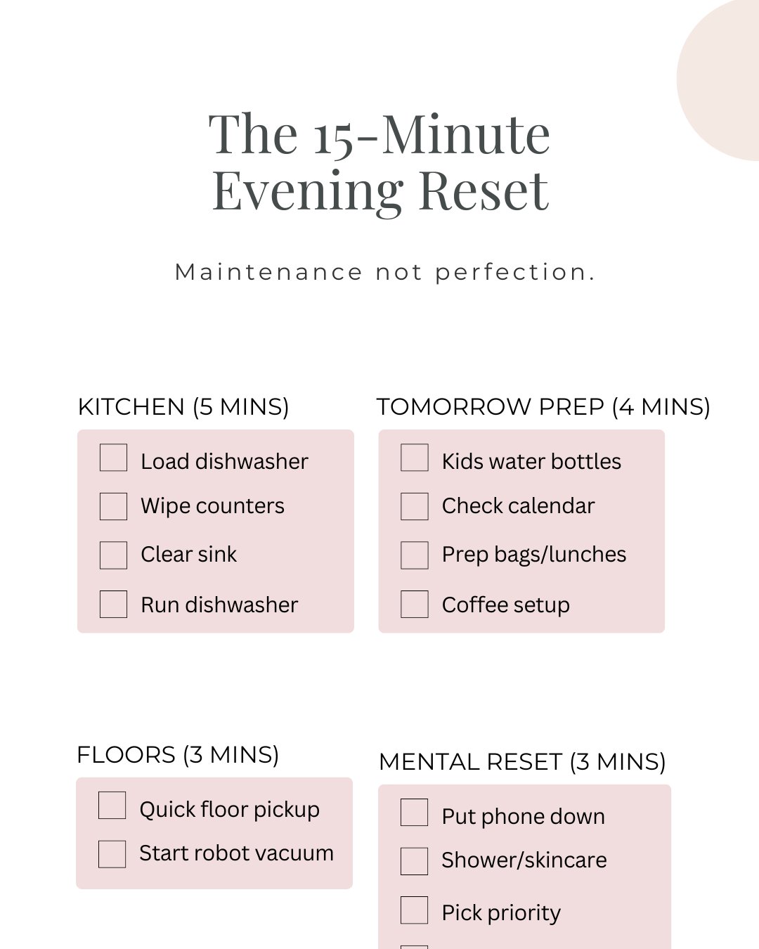 15-min Evening Reset