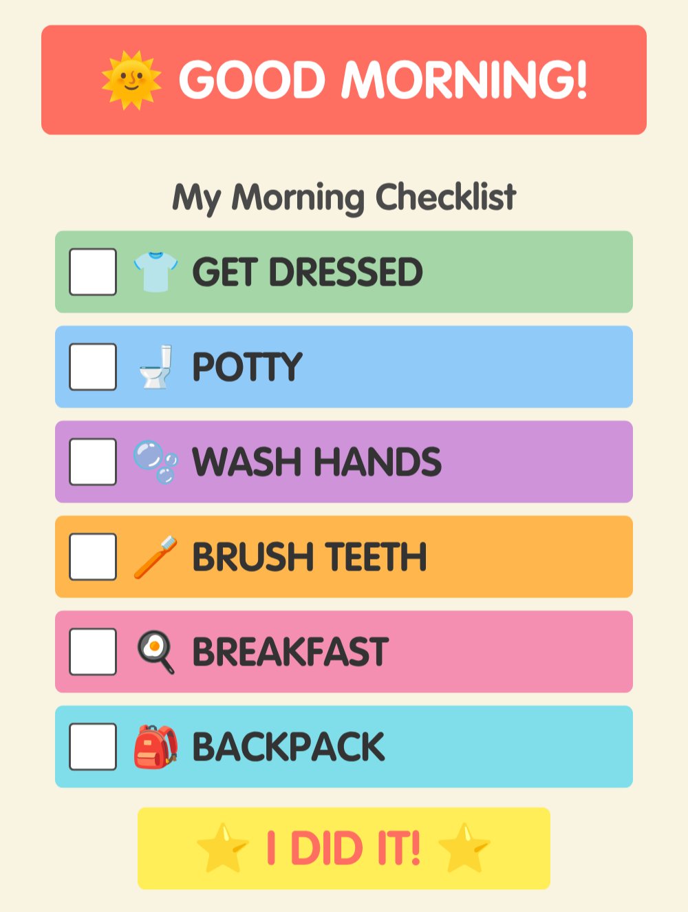 Kindergarten Morning System